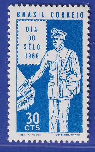 Brasilien 1969 Tag der Briefmarke Briefträger Mi.-Nr. 1222 **