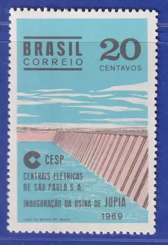 Brasilien 1969 Einweihung des Kraftwerkes Jupiá am Rio Paraná Mi.-Nr. 1227 **
