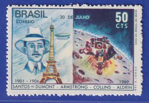 Brasilien 1969 1. bemannte Mondlandung Santos Dumont Mondfähre Mi.-Nr. 1231 **