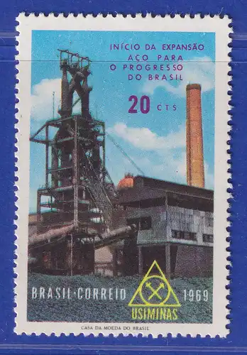 Brasilien 1969 Ausbau der Stahlerzeugung USIMINAS Mi.-Nr. 1232 **
