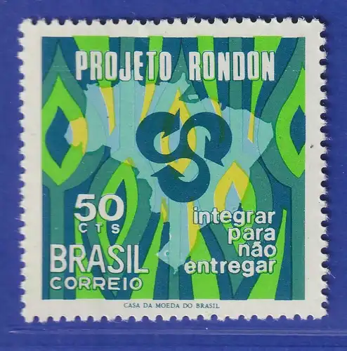 Brasilien 1970 Projekt Rondon Erschließung der Amazonasregion Mi.-Nr. 1254 **