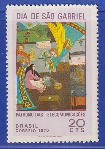 Brasilien 1970 Heiliger Gabriel Schutzpatron des Fernmeldewesens Mi.-Nr. 1267 **