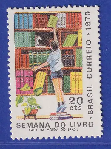 Brasilien 1970 Woche des Buches Junge vor einem Bücherbord Mi.-Nr. 1268 **