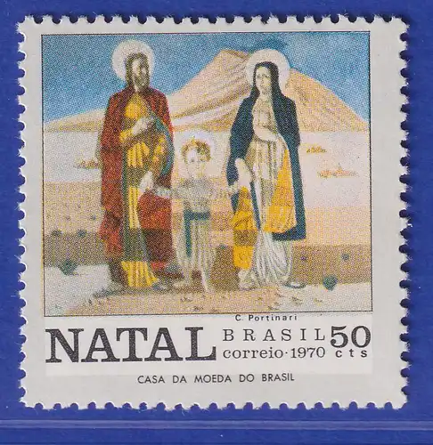 Brasilien 1970 Weihnachten die Heilige Familie von C. Portinari Mi.-Nr. 1274 **