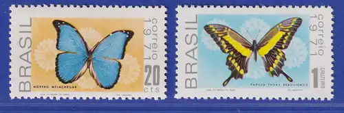 Brasilien 1971 Einheimische Schmetterlinge Mi.-Nr. 1279-80 **