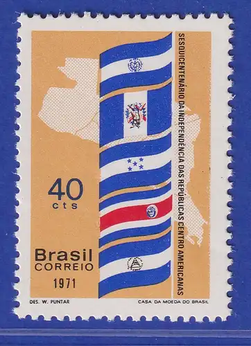 Brasilien 1971 Unabhängigkeit mittelamerikanischer Staaten Mi.-Nr. 1290 **