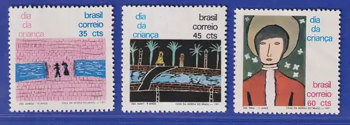 Brasilien 1971  Tag des Kindes Kinderzeichnungen Mi.-Nr. 1294-96 **