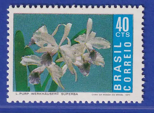 Brasilien 1971 Orchideen Laelia purpurata Mi.-Nr. 1297 **
