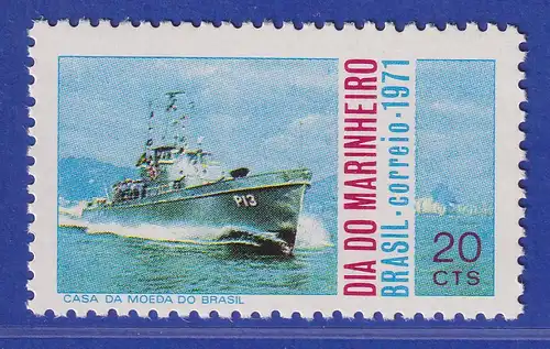 Brasilien 1971 Tag des Seemanns Küstenwachboot Mi.-Nr. 1300 **