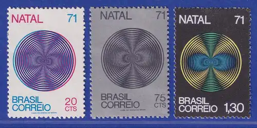Brasilien 1971 Weihnachten Christbaumschmuck Mi.-Nr. 1301-03 **