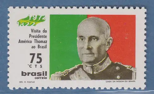 Brasilien 1972 Portugiesischer Staatspräsident Américo Thomaz  Mi.-Nr. 1311 **