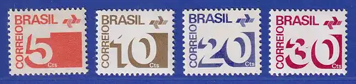 Brasilien 1972 Freim. Ziffer und Postemblem 5-10-20-30 Mi.-Nr. 1341-44 **