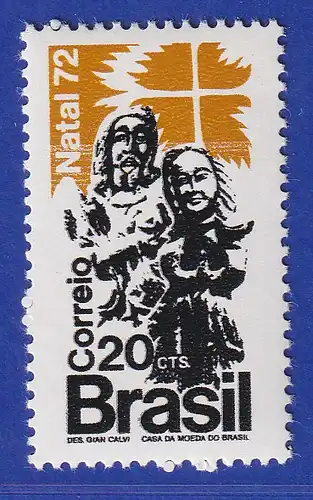 Brasilien 1972 Weihnachten Gruppe aus einer alten Krippe Mi.-Nr. 1351 **