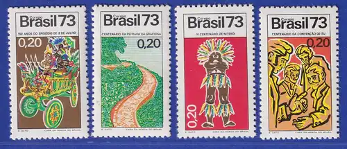 Brasilien 1973 Geschichte Brasiliens Mi.-Nr. 1372-75 **
