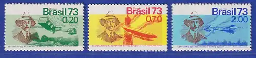 Brasilien 1973 Santos Dumont Flugzeug Luftschiff Mi.-Nr. 1379-81 **