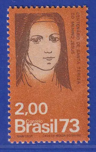 Brasilien 1973 Hl. Therese vom Kinde Jesu franz. Karmelitin  Mi.-Nr. 1395 **