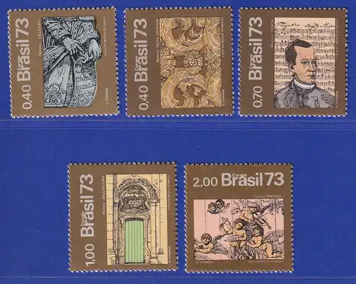 Brasilien 1973 Barockkunstwerke Mi.-Nr. 1402-06 **