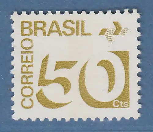 Brasilien 1974 Freimarke Ziffer und Postemblem 50 Cts Mi.-Nr. 1419 **