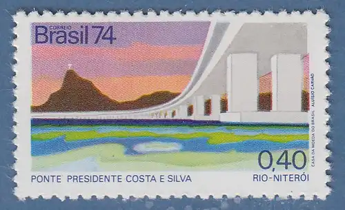 Brasilien 1974 Präsident-Costa-e-Silva-Brücke Rio-Niteroi Mi.-Nr. 1425 **