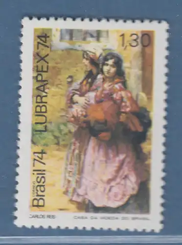 Brasilien 1974 Briefmarkenausstellung Lubrapex Mädchen C. Reis Mi.-Nr. 1464 **