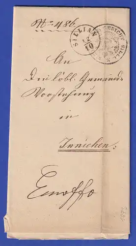 Österreich Dienstbrief mit Rundstempel SILLIAN 1873
