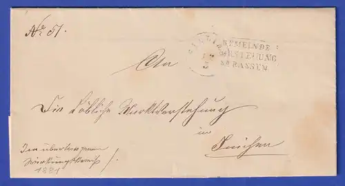 Österreich Dienstbrief mit Rundstempel SILLIAN 1881