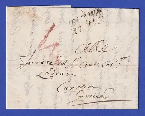 Österreich Brief mit Zweizeiler PADOVA 1831