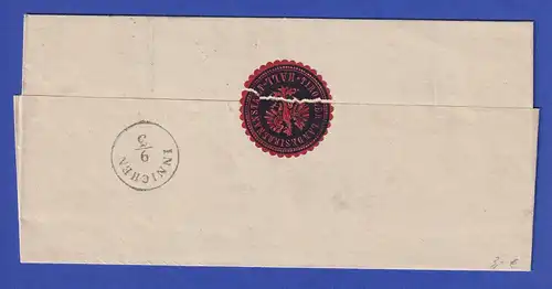 Österreich Dienstbrief mit Rundstempel HALL TIROL 1876