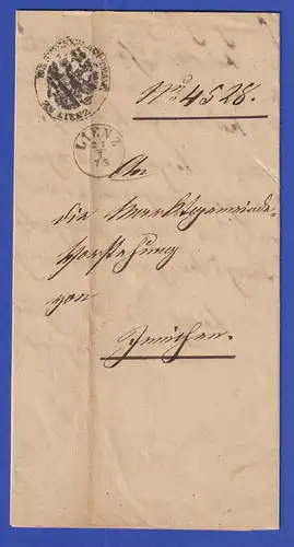 Österreich Dienstbrief mit Rundstempel LIENZ 1873