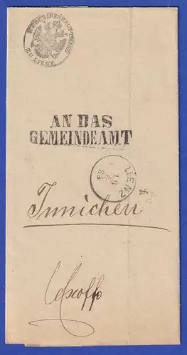 Österreich Dienstbrief mit Rundstempel LIENZ 1884