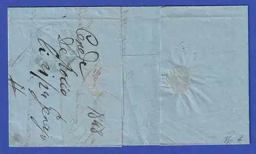 Österreich Geschäftsbrief mit Zweizeiler CENEDA 1848