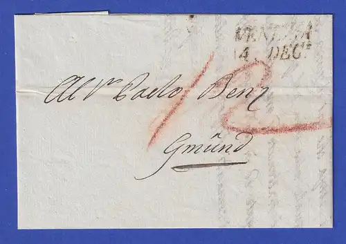 Österreich Brief mit Zweizeiler VENEZIA 1831