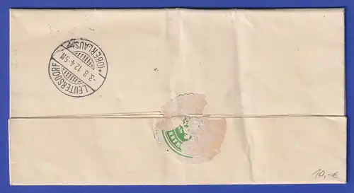 Sachsen Dienstbrief mit Rundstempel ZITTAU 1912