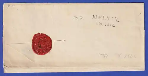 Österreich Dienstbrief mit Zweizeiler Prag 1846
