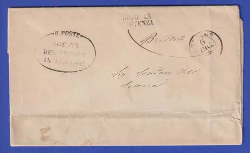 Italien Dienstbrief mit Rundstempel TERAMO 1869