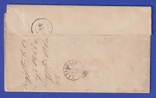 Italien Dienstbrief mit Rundstempel TERAMO 1869