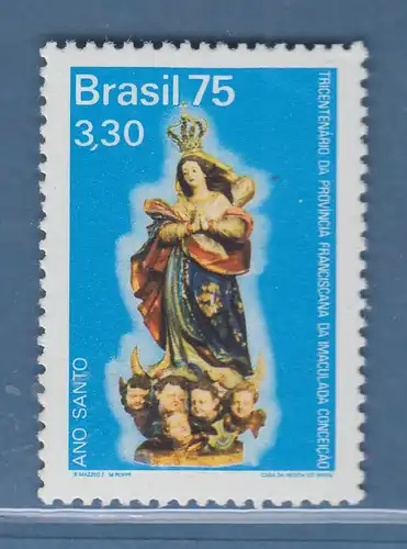 Brasilien 1975 Heiliges Jahr Holzstatue der hl. Maria Mi.-Nr. 1494 **