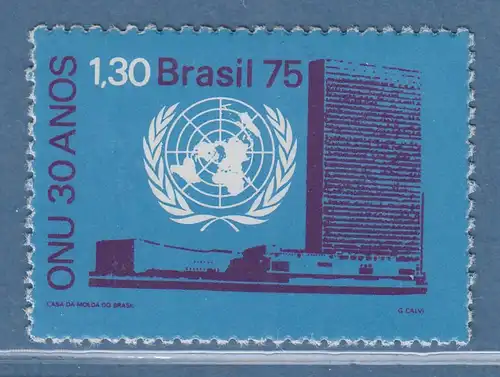 Brasilien 1975 30 Jahre Vereinte Nationen UNO-Gebäude New York Mi.-Nr. 1518 **