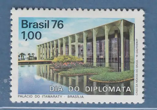 Brasilien 1976 Tag der Diplomaten Brasilia Itamarati-Palast Mi.-Nr. 1528 **
