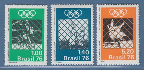 Brasilien 1976 Olympische Sommerspiele Montreal Mi.-Nr. 1529-31 **