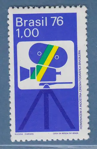 Brasilien 1976 Filmindustrie Filmkamera Mi.-Nr. 1536 **
