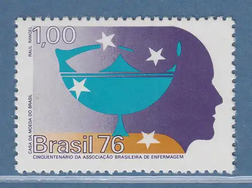 Brasilien 1976 50 Jahre Gesellschaft für Krankenpflege Symbolik Mi.-Nr. 1553 **