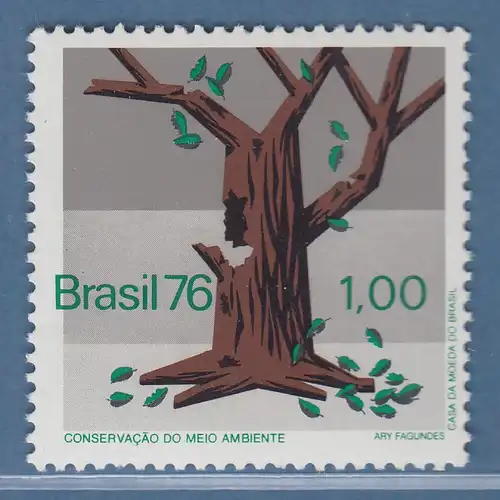 Brasilien 1976 Umweltschutz absterbender Baum Mi.-Nr. 1559 **