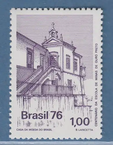 Brasilien 1976 Bergbauakademie Ouro Preto Bergwerksschule Mi.-Nr. 1563 **