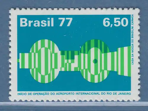 Brasilien 1977 Neuer internationaler Flughafen Galeao Rio Mi.-Nr. 1581 **