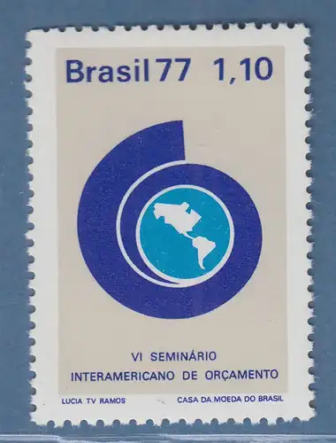 Brasilien 1977 6. Interamerikanisches Budget-Seminar Mi.-Nr. 1582 **