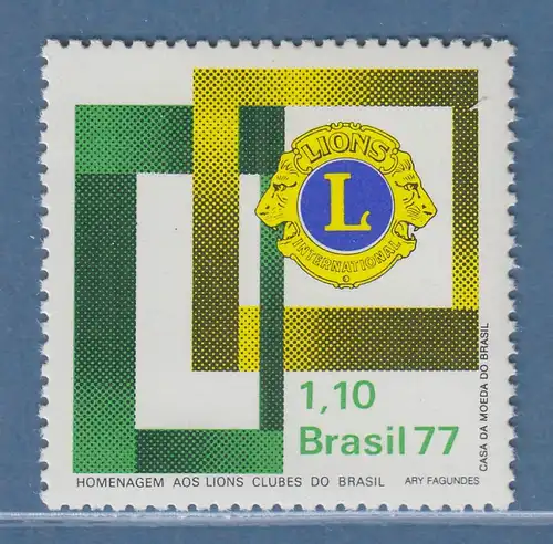Brasilien 1977 25 Jahre Lions Club Emblem Mi.-Nr. 1586 **