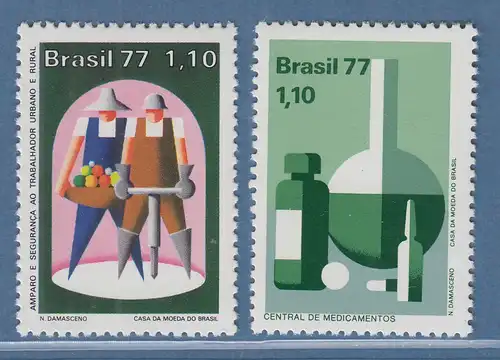 Brasilien 1977 Sozialfürsorge Mi.-Nr. 1590-91 **