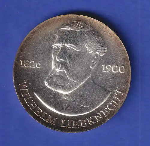 DDR 20 Mark Gedenkmünze 1976 Wilhelm Liebknecht, stempelglanz stg 