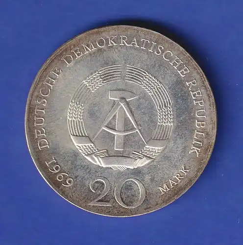 DDR 20 Mark Gedenkmünze 1969 Johann Wolfgang von Goethe stempelglanz stg 